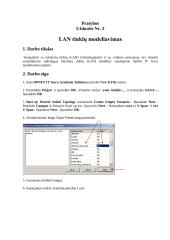 LAN tinklų modeliavimas