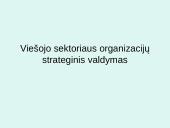 Viešojo sektoriaus organizacijų strateginis valdymas