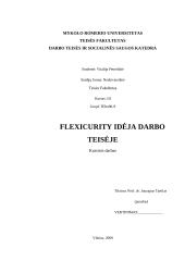 Flexicurity idėja darbo teisėje