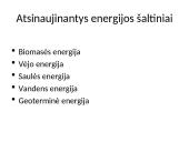 Atsinaujinantys energijos šaltiniai ir jų rūšys 2 puslapis