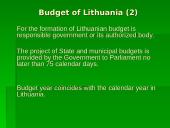 Budget. Budget of Lithuania 15 puslapis