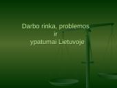 Darbo rinka Lietuvoje. Darbo rinkos problemos ir ypatumai