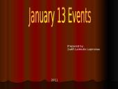 January 13th events 1 puslapis