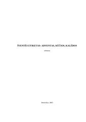 Šventės etiketas: Adventas, Kūčios, Kalėdos