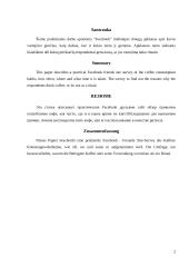 "Facebook" tinklalapio draugų kavos gėrimo įpročiai