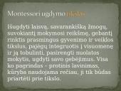 Alternatyvaus ugdymo organizavimas pradinėje mokykloje pagal M. Montessori 8 puslapis