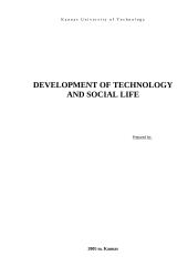 Development of technology and social life