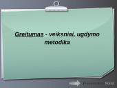 Greitumas — veiksniai, ugdymo metodika