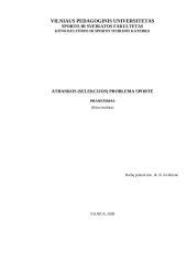 Atrankos problema sporte