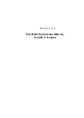 Dalykinio bendravimo etiketas, įvaizdis ir karjera