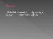 Mokinių motyvacija ir mokymosi kokybė 2 puslapis