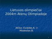 Lietuvos olimpiečiai 2004 metų Atėnų Olimpiadoje