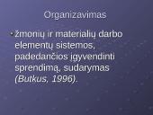 Veiklos rūšys, organizavimas, efektyvumas ir kontrolė 8 puslapis
