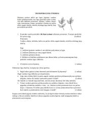 TRANSPIRACIJOS TYRIMAS