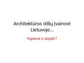 Architektūros stiliai Lietuvoje 