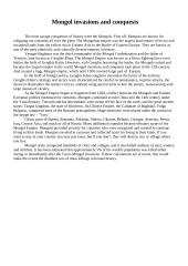 Mongol invasions and conquests