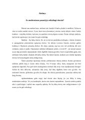 Ar moderniame pasaulyje reikalingi riteriai?