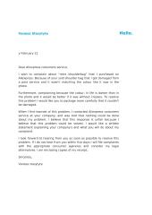 Complaint letter „Aliexpress“