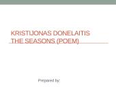 Kristijonas Donelaitis The Seasons (poem)