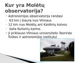 Pristatymas apie Molėtų observatoriją 2 puslapis