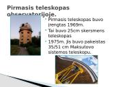 Pristatymas apie Molėtų observatoriją 4 puslapis