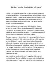 Biblijos svarba Šiuolaikiniam žmogui