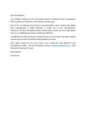 semi-formal email - public lecture on effective time management