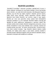 Dantė Aligjeris, Beatričės paveikslas