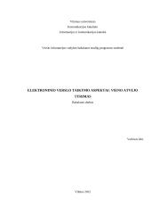 Elektroninio verslo taikymo aspektai: vieno atvejo tyrimas