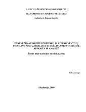 Panevežio apskrities ūkininkų ir kitų gyventojų ūkių linų plotų, derliaus ir derlingumo statistinė apskaita ir analizė
