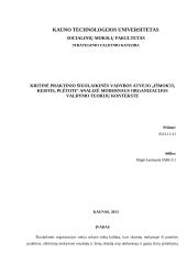 Kritinė praktinio šiuolaikinio vadybos atvejo "išmokti, keistis, plėtoti" analizė modernaus organizacijos valdymo teorijos kontekste