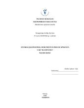 Atsargų įkainojimas, dokumentavimas ir apskaita UAB “Kleopatra”