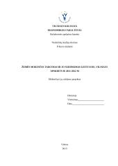 Žemės mokesčio taikymas ir surinkimas Lietuvoje, Vilniaus apskrityje 2011 - 2012m. 