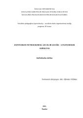 Santuokos nutraukimas. LR CK ir LR SŠK lyginamasis aspektas