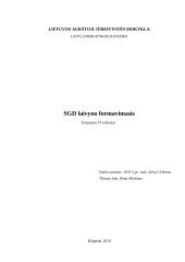 SGD laivyno formavimasis, transporto IT galutinis, atsiskaitomasis referatas