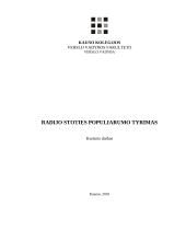 Radijo stoties populiarumo tyrimas