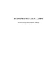 Tradicinis institucionalizmas