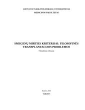 Smegenų mirties kriterijai: filosofinės transplantacijos problemos