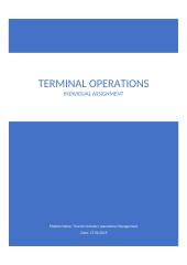 Terminal operations and customer satisfaction