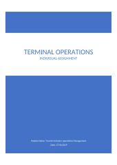 Terminal operations and customer satisfaction