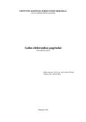 Galios elektronikos pagrindai, laboratorinis, savarankiškas darbas