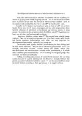 Should parents limit watching tv