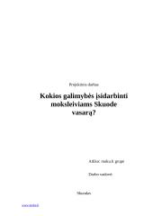 Moksleivių darbas Skuode