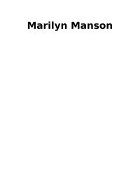 Marilyn Manson biografija