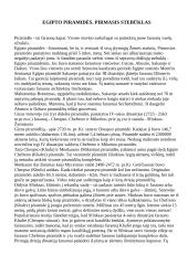 Egipto piramidės. Pirmasis stebuklas.