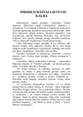 Pirmieji raštai lietuvių kalba