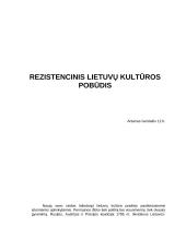 Rezistensinis lietuvių kultūros pobūdis