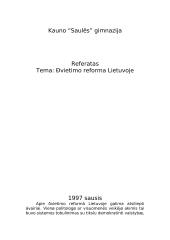 Švietimo reforma Lietuvoje