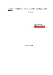 Mano suvokimas apie ekonomiką po šių mokslo metų 2 puslapis