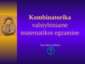 Kombinatorika valstybiniame egzamine